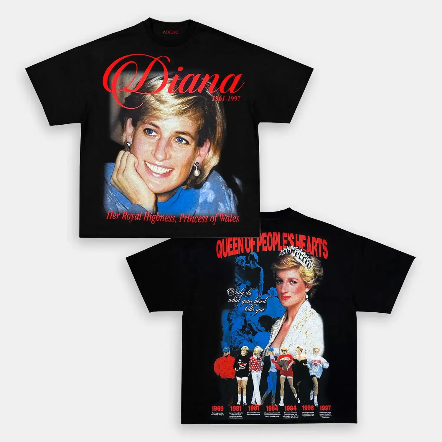 AQCHIC The Diana Unisex Graphic Heavyweight Cotton Shirt