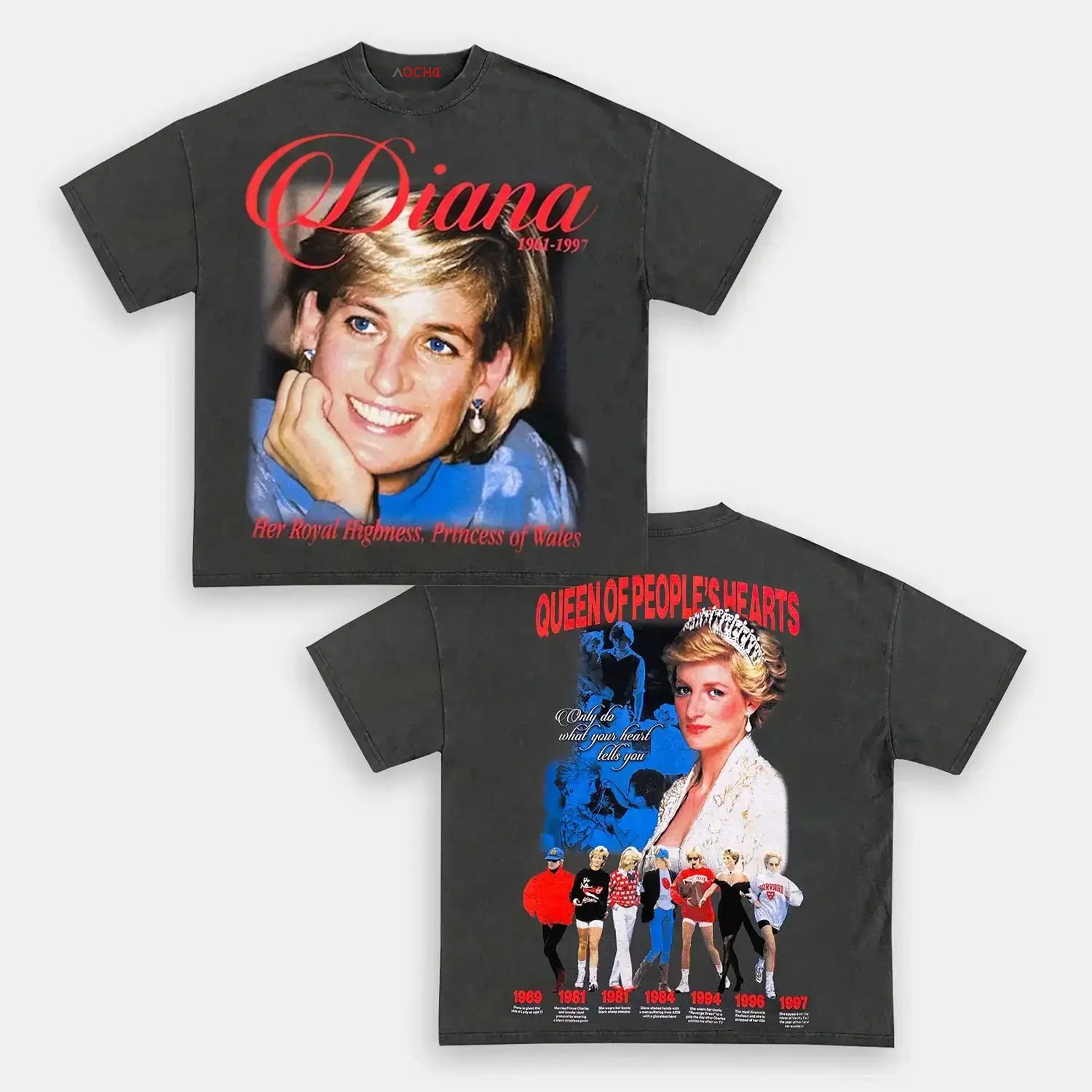 AQCHIC The Diana Unisex Graphic Heavyweight Cotton Shirt