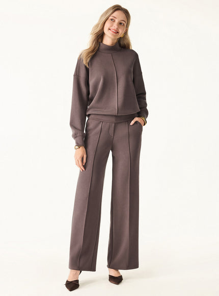 Modal Spacer Mockneck Long Sleeve Pullover Shirt