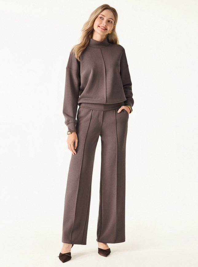 Modal Spacer Mockneck Long Sleeve Pullover Shirt