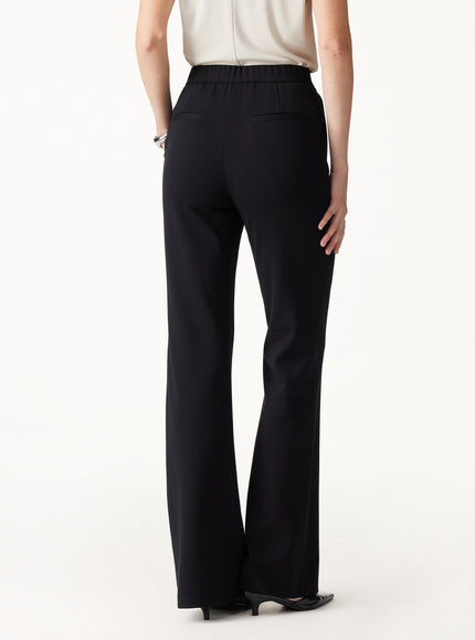 Ponte High-Rise Slim Flared Pants with Pockets