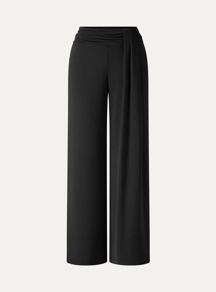 Mid-Rise Relaxed Wide-Leg Lounge Pants