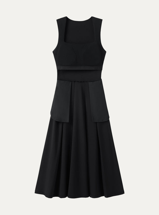 The Anytime Little Black Built-In Bra Dress with Pockets