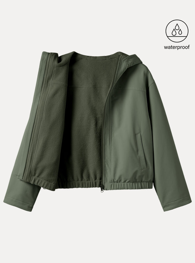 Water-Proof Fleece Reversable Hooded Jacket