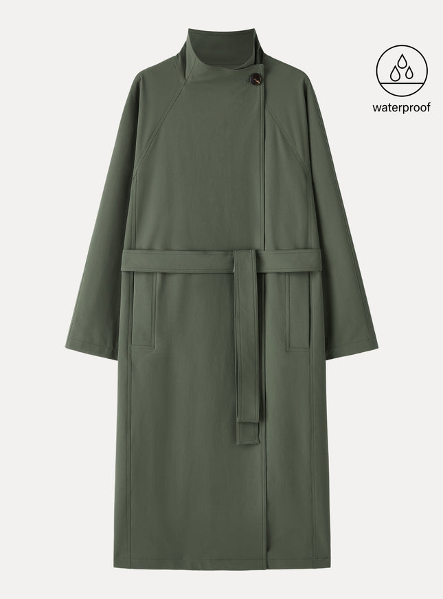 Waterproof Belted Trench Coat