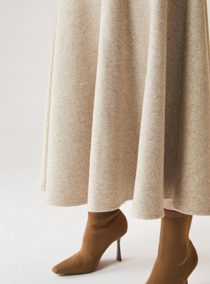 Mid-Rise Circle Midi Skirt