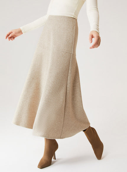 Mid-Rise Circle Midi Skirt