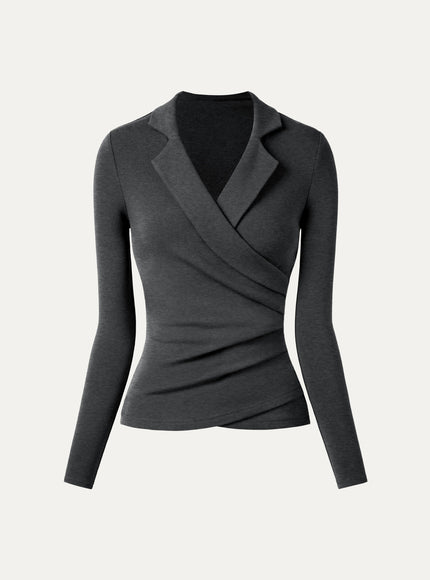 Collared Surplice Top