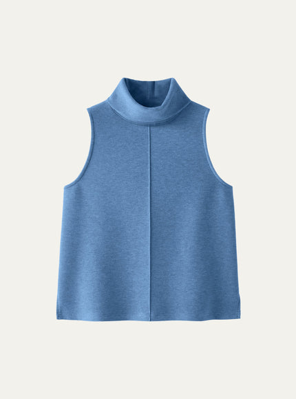 Turtle Neck Split Hem Top
