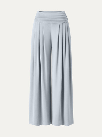 Sandwashed Super Flowy Tucked Palazzo Pant with Pockets