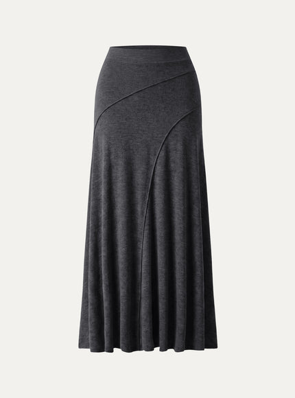 Drapey A-Line Midi Skirt