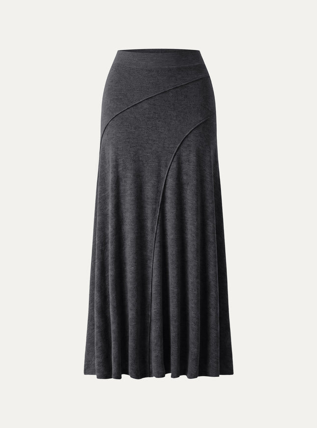 Drapey A-Line Midi Skirt