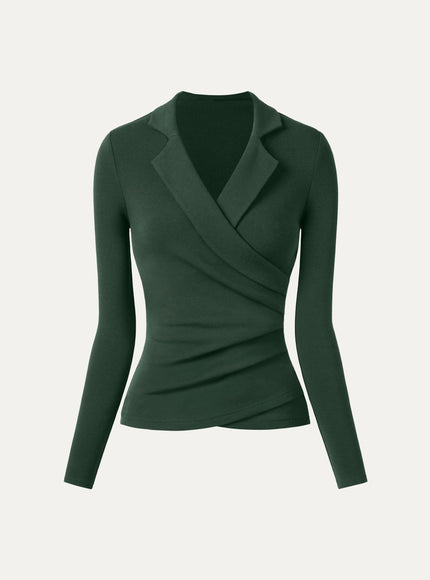 Collared Surplice Top