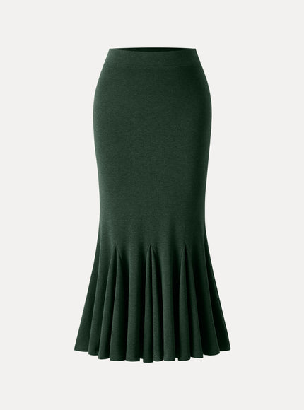 High-Rise Mermaid Midi Skirt