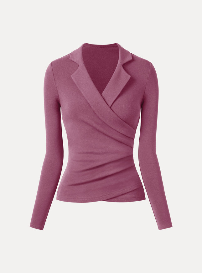 Collared Surplice Top
