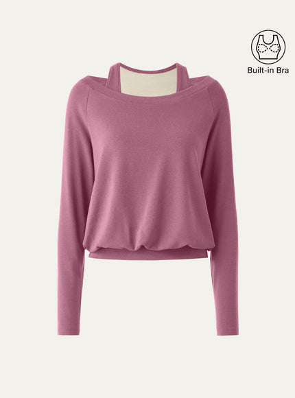 Multi-Wear Layering Built-In Bra Top