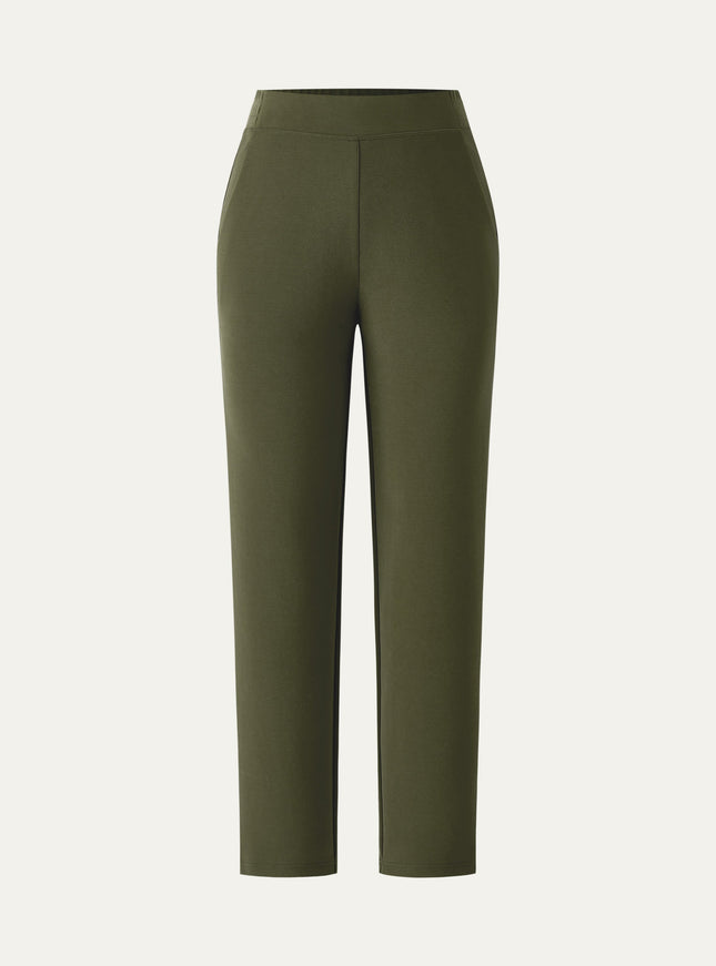 Mid Rise Pull-on Tapered Pant with Pockets
