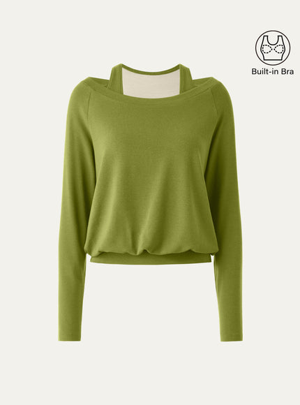 Multi-Wear Layering Built-In Bra Top