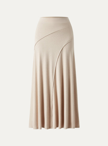 Drapey A-Line Midi Skirt