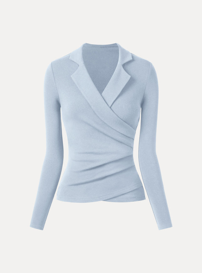 Collared Surplice Top