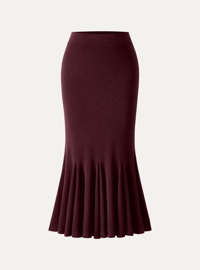 High-Rise Mermaid Midi Skirt