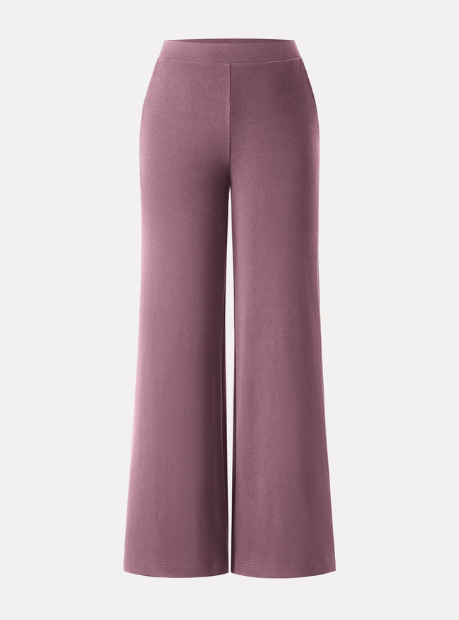 Lyocell Wool Mid Rise Wide Leg Pull-on Pant with Pockets