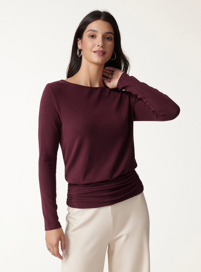2Pcs Set Boatneck Top & High-Rise A-Line Maxi Skirt