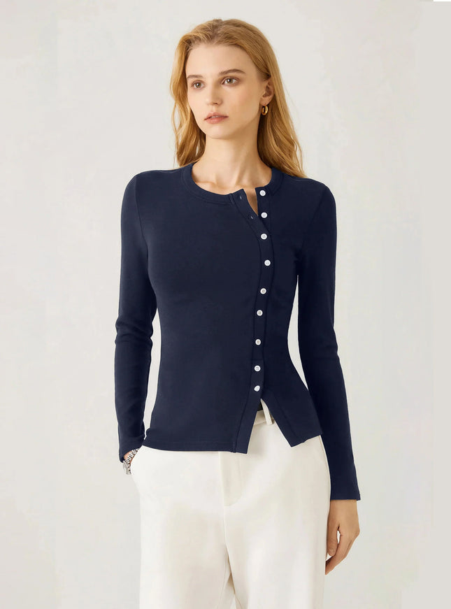 Asymmetrical Placket Top