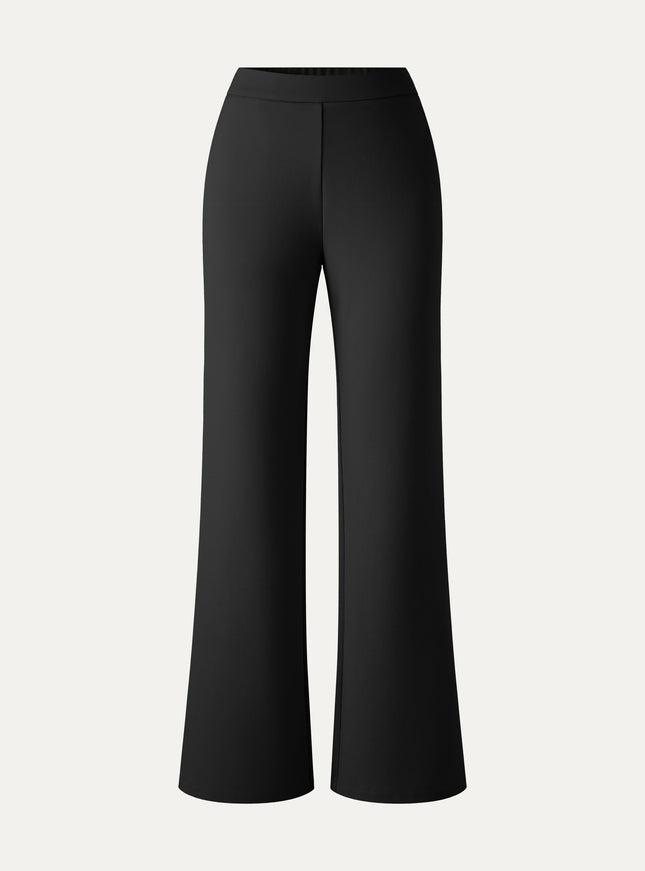 Ponte High-Rise Slim Flared Pants with Pockets