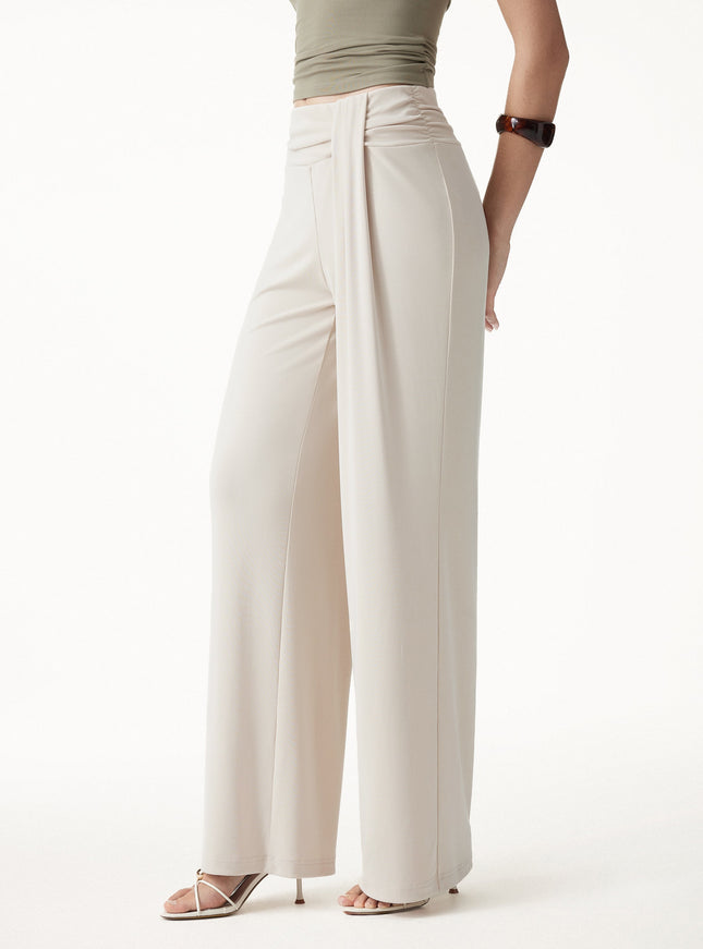 Mid-Rise Relaxed Wide-Leg Lounge Pants