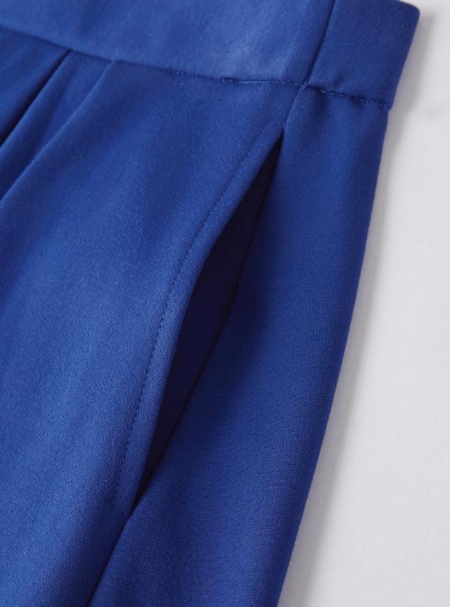 Ponte Mid-Rise Tucked A-Line Midi Skirt with Pockets