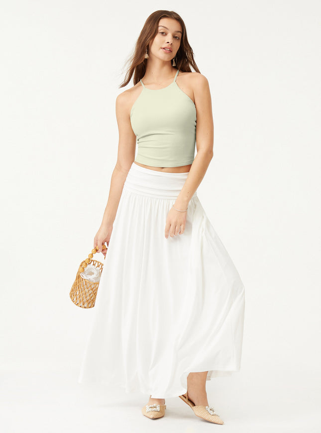 Tie Back Bandless Crop Built-In Bra Tank Top
