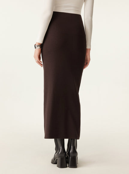 MaxWarm Ruched Side Pencil Maxi Skirt