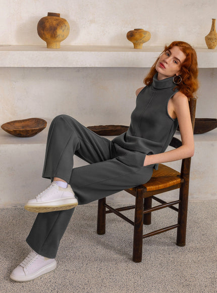 High Waisted Warm Straight Leg Pull On Pant