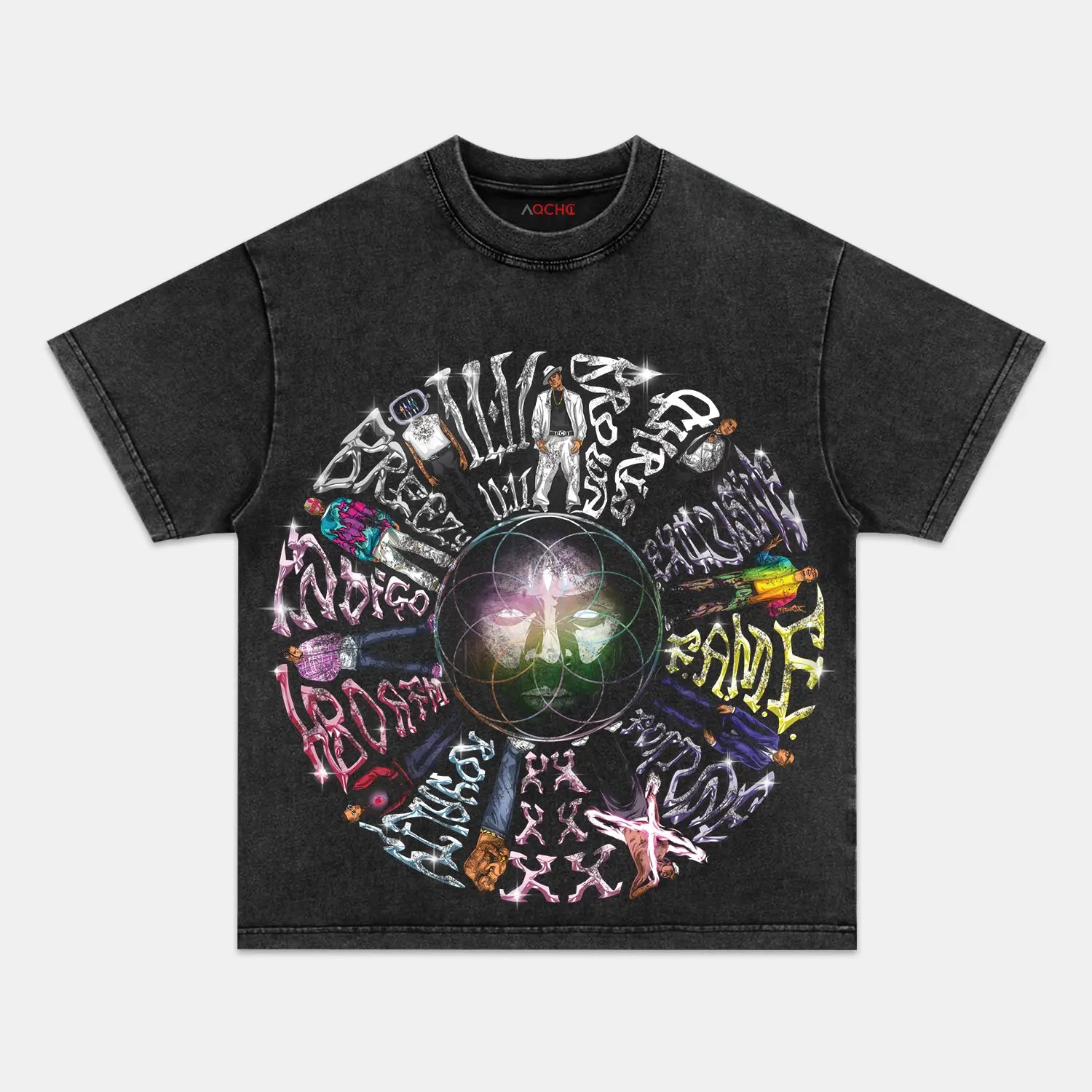 AQCHIC CHRIS BROWN V7 Unisex Graphic Heavyweight Cotton Shirt