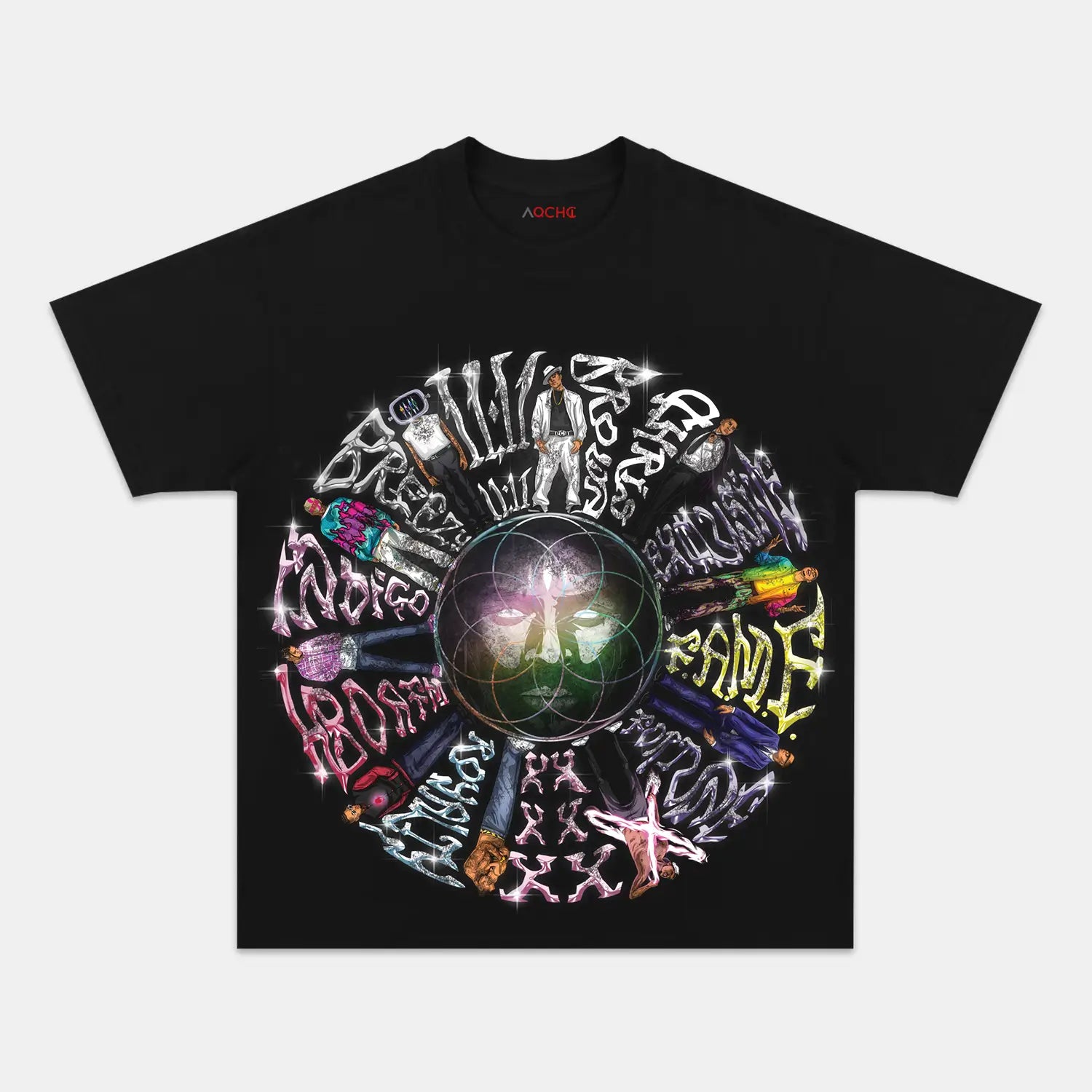 AQCHIC CHRIS BROWN V7 Unisex Graphic Heavyweight Cotton Shirt