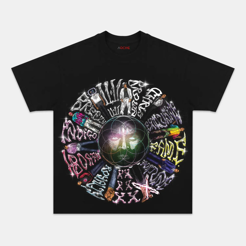 AQCHIC CHRIS BROWN V7 Unisex Graphic Heavyweight Cotton Shirt