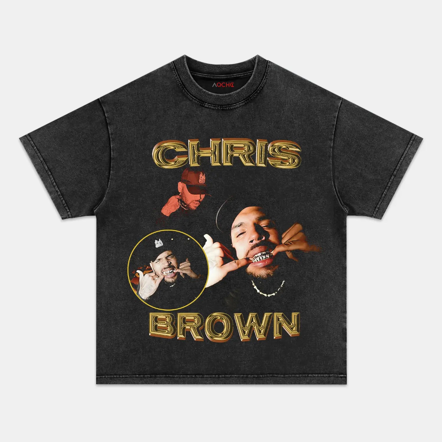 AQCHIC Chris Brown V8 Unisex Graphic Heavyweight Cotton Shirt