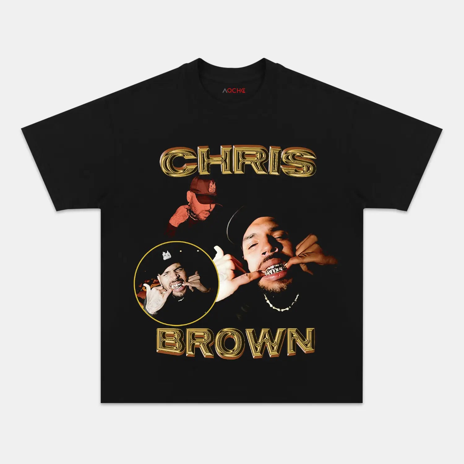 AQCHIC Chris Brown V8 Unisex Graphic Heavyweight Cotton Shirt
