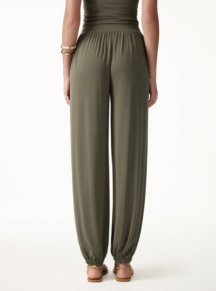 Sandwashed Modal Ultra-Soft High Rise Balloon Pants with Pockets