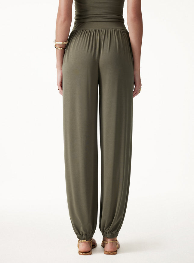 Sandwashed Modal Ultra-Soft High Rise Balloon Pants with Pockets