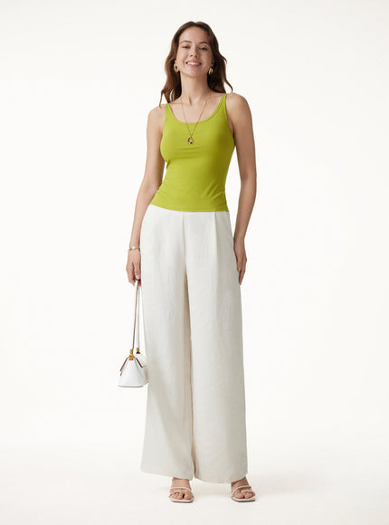 Scoop Neck Built-In Bra Top