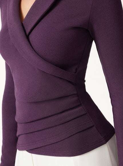 Collared Surplice Top