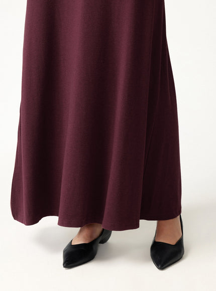 High-Rise A-Line Maxi Skirt