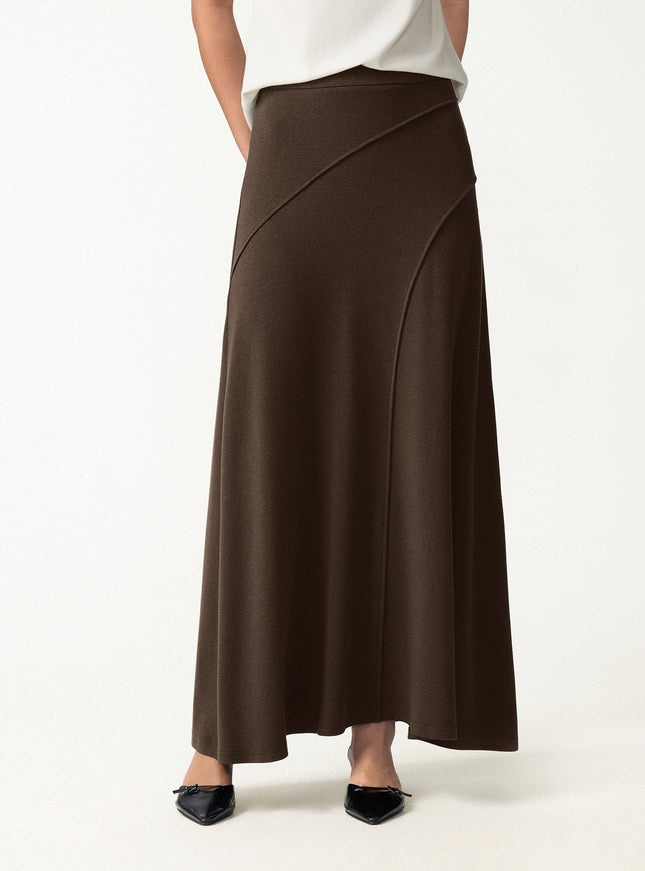 Drapey A-Line Midi Skirt