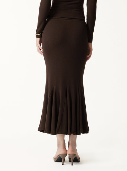 High-Rise Mermaid Midi Skirt