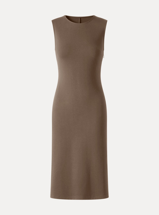 Ponte Round Neck Column Midi Dress