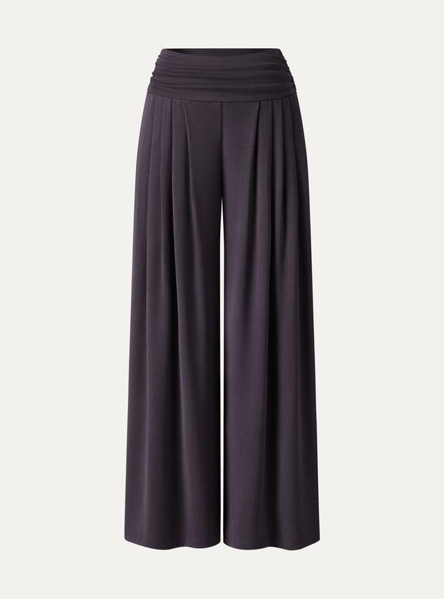 Sandwashed Super Flowy Tucked Palazzo Pant with Pockets