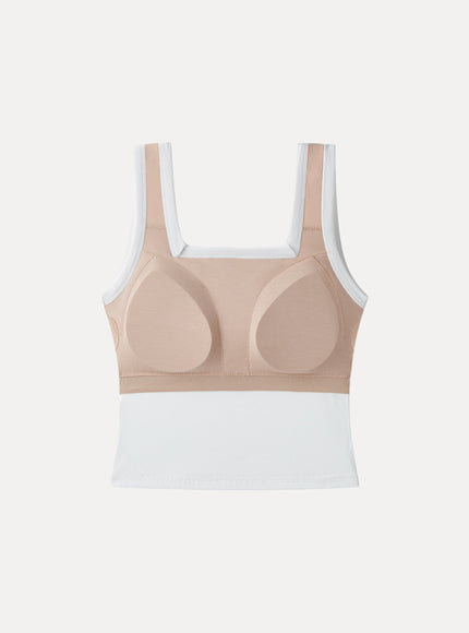 Slinky Square Open-Back Bra Tank Top
