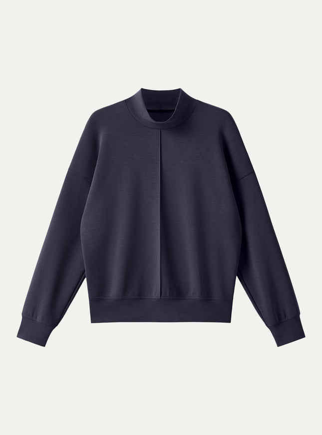Modal Spacer Mockneck Long Sleeve Pullover Shirt